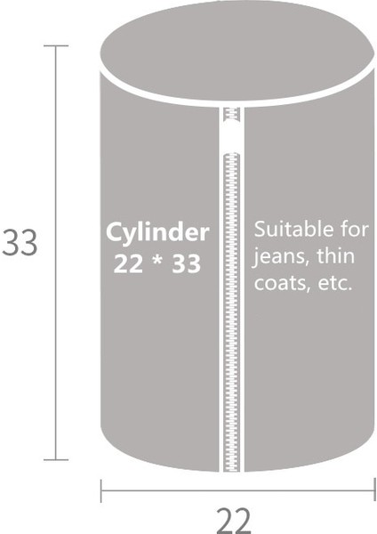 Silindir 22-33CM Tarzı 1 Adet Gri Örgü Çamaşır Torbaları Çamaşır Makinesi Için Polyester Giysi Iç Çamaşırı Sutyen Yıkama Sepeti Seyahat Taşınabilir Kirli Çamaşır Torbası (Yurt Dışından)