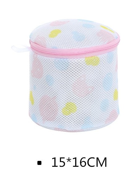 15X16CM Tarzı 6 Boyutlu Fermuarlı Katlanabilir Naylon Çamaşır Torbası Sutyen Çorap Iç Giyim Çamaşır Makinesi Koruma Ağı Örgü Çantalar (Yurt Dışından)
