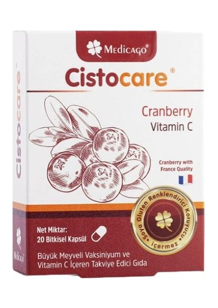 Medicago Cistocare Cranberry 20 Kapsül