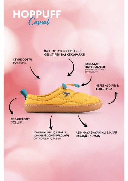 Hoppuff Casual Dinamik Sarı Barefoot Çocuk Ayakkabı