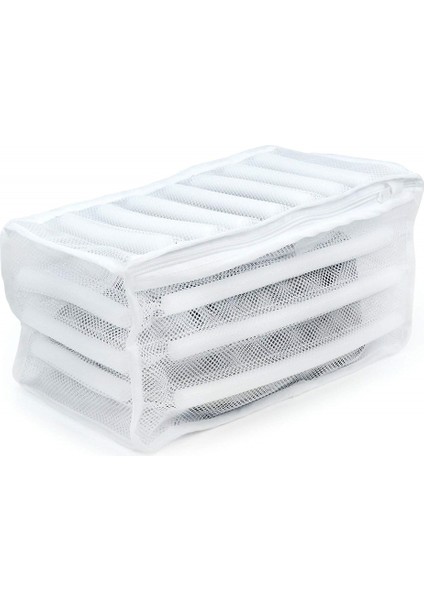 Mavi Stil Yastıklı Net Yıkama Torbası Eğitmen Ayakkabı Koruyucu Çamaşır Makinesi Dostu Çamaşır Torbası Kurutma Torbası Dolap Çamaşır Organizatör Torbaları (Yurt Dışından) indirimleri