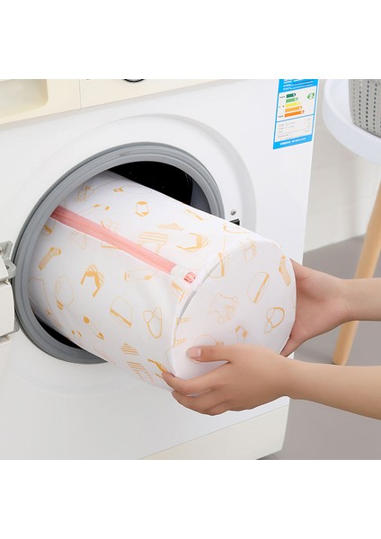 L 50-60CM Stili Çamaşır Makinesi Çamaşır Torbası Ev Kullanımı Büyük Kapasiteli Kirli Giysiler Saklama Torbası Çok Amaçlı Çamaşır Sepeti Iç Çamaşır Torbaları (Yurt Dışından)