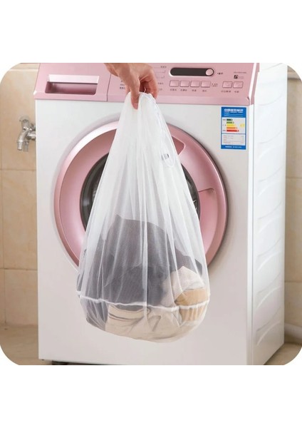 No.1 Tarzı 1 Parça Ipli Örgü Çamaşır Torbası Ev Çamaşır Makinesi Giyim Bakımı Çamaşır Torbası Iç Çamaşırı Sutyen Çorap Kirli Giysiler Saklama Sepeti (Yurt Dışından)