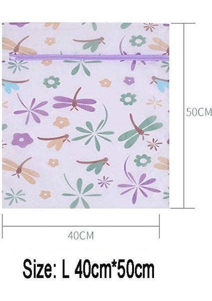 L 40CM-50CM Stili Yeni Stil Mor Yusufçuk Desen Baskı Çamaşır Torbası Çamaşır Makinesi Özel Saklama Çantası Sütyen Silindirik Çamaşır Torbası (Yurt Dışından) fiyatları