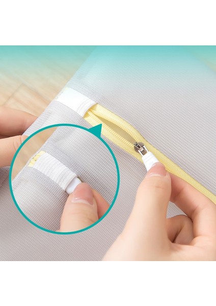 Yeşil 22-33CM Tarzı Şeker Renkleri Örgü Çamaşır Torbası Ev Çamaşır Makinesi Torbaları Polyester Net Katlanabilir Iç Çamaşırı Yıkama Torbası (Yurt Dışından) modelleri