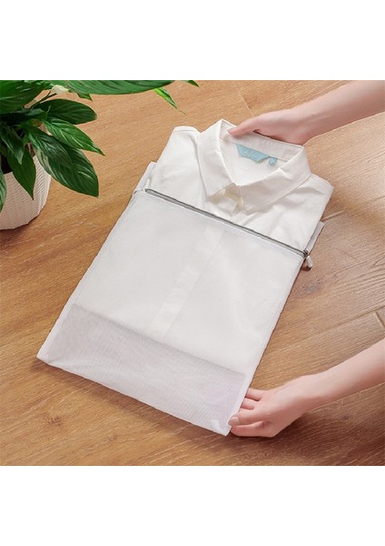 Kaba Net 60-60CM Tarzı Gri Fermuar Örgü Çamaşır Yıkama Torbaı Seyahat Taşınabilir Giysi Organizatör Iç Çamaşırı Sutyen Yıkama Torbası Katlanabilir Net Kirli Çamaşır Torbası (Yurt Dışından) fırsatları