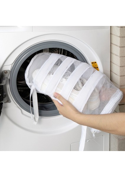 Beyaz Stil Ayakkabı Çamaşır Torbaları Sneaker Örgü Çamaşır Torbası Dayanıklı Fermuar Ayakkabı Temizleme Yıkama Makinesi Kurutma Örme Çorap Ayakkabı Için Net Koruyucu (Yurt Dışından) fiyatları