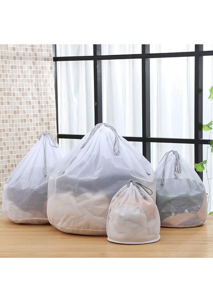 Xl Tarzı Modern S-Xl Büyük Ipli Sutyen Iç Çamaşırı Çamaşır Torbası Ev Temizleme Çamaşır Makinesi Örgü Tutucu Çanta Beyaz Renk Dro (Yurt Dışından)