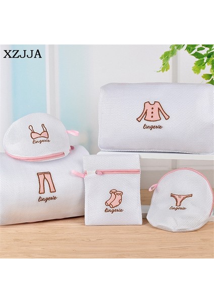 Pantolon Stili Xzjja Olyester Çamaşır Torbaları Giyim Iç Çamaşırı Sutyen Çorap Çamaşır Kılıfı Çamaşır Makinesi Örgü Çanta Fermuar Koruyucu Net Kılıf (Yurt Dışından) fırsatları
