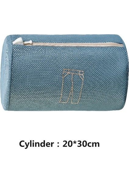 Silindir 20-30CM Tarzı Yeşil Fermuar Nakış Çamaşır Torbası Taşınabilir Giyim Organizatör Iç Çamaşırı Çorap Sutyen Çamaşır Sepeti (Yurt Dışından)