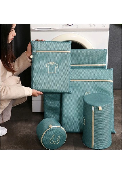 Silindir 20-30CM Tarzı Yeşil Fermuar Nakış Çamaşır Torbası Taşınabilir Giyim Organizatör Iç Çamaşırı Çorap Sutyen Çamaşır Sepeti (Yurt Dışından) fırsatları