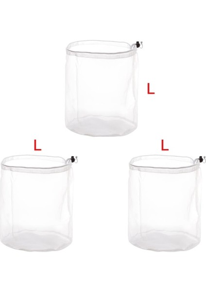 C Stili 3'lü Örgü Çamaşır Torbası Seti Seyahat Giysileri Ipli Makine Yıkama Için Çamaşır Torbası Iç Çamaşırı Çorap ve Giysiler (Yurt Dışından)