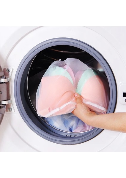 C Stili 3'lü Örgü Çamaşır Torbası Seti Seyahat Giysileri Ipli Makine Yıkama Için Çamaşır Torbası Iç Çamaşırı Çorap ve Giysiler (Yurt Dışından) fırsatları