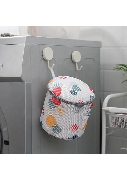 Silindir 20X30CM Stili Kirli Giysiler Için Seyahat Çamaşır Torbaları Mesh Büyük Çamaşır Makinesi Aksesuarları Konteyner Çorap Iç Çamaşırı Net Büyük Sutyen Seti Ürünler (Yurt Dışından)