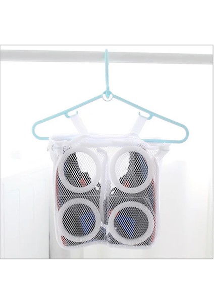 Gösteri Tarzı Olarak 2 Adet Çamaşır Saklama Çantası Ayakkabı Yıkama Asılı Çanta Yıkama Fileli Torba Sneaker Giysileri Mesh Çamaşır Makinesi Temizleyici Zip Ayakkabı Korumalı (Yurt Dışından)
