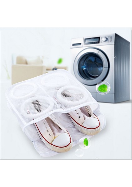 Beyaz Stil 1 Parça Ayakkabı Çanta Yıkama Ayakkabı Çamaşırhane Taşınabilir Iç Çamaşırı Örgü Organizatör 1 Adet Zip Ev Çamaşır Torbaları Vardır Ayakkabı Asılı Çanta (Yurt Dışından) indirimleri
