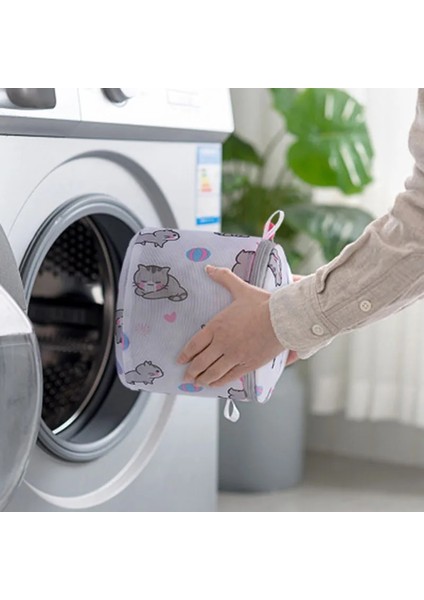 Sutyen Tarzı Karikatür Güzel Kedi Baskı Çamaşır Torbası Ev Giyim Korumak Örgü Çanta Çamaşır Makinesi Için Yüksek Li Sevimli Yıkama Net Çanta (Yurt Dışından) indirimleri