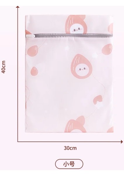 PEMBE30-40CM Tarzı Szkoy Kirli Giysiler Çamaşır Torbası Seyahat Taşınabilir Saklama Çantası Iç Çamaşırı Çorap Sutyen Tuvalet Çanta Fermuar Örgü Çamaşır Torbası (Yurt Dışından)