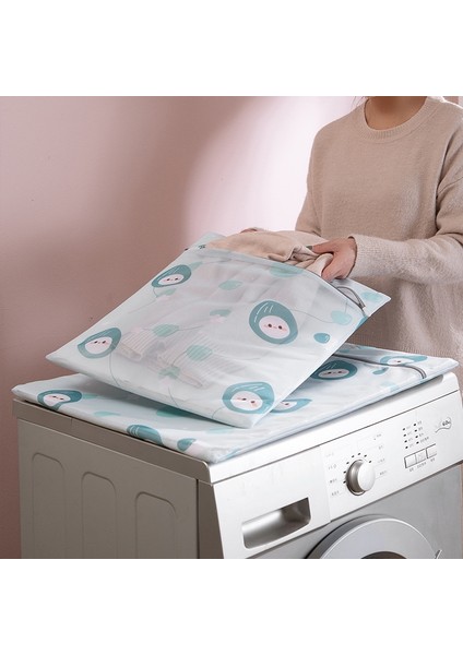 PEMBE30-40CM Tarzı Szkoy Kirli Giysiler Çamaşır Torbası Seyahat Taşınabilir Saklama Çantası Iç Çamaşırı Çorap Sutyen Tuvalet Çanta Fermuar Örgü Çamaşır Torbası (Yurt Dışından)