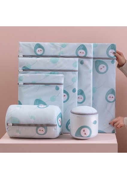 PEMBE30-40CM Tarzı Szkoy Kirli Giysiler Çamaşır Torbası Seyahat Taşınabilir Saklama Çantası Iç Çamaşırı Çorap Sutyen Tuvalet Çanta Fermuar Örgü Çamaşır Torbası (Yurt Dışından)