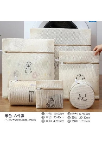 Bej Altı Parçalı Takım Stili Ev Net Cep Iç Çamaşırı Iç Çamaşırı Çamaşır Makinesi Koruma Torbaları Kalınlaşmış Polyester Sutyen Bakım Örgü Katlanır Çamaşır Torbası (Yurt Dışından) fiyatları