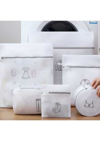 Bej Altı Parçalı Takım Stili Ev Net Cep Iç Çamaşırı Iç Çamaşırı Çamaşır Makinesi Koruma Torbaları Kalınlaşmış Polyester Sutyen Bakım Örgü Katlanır Çamaşır Torbası (Yurt Dışından) modelleri