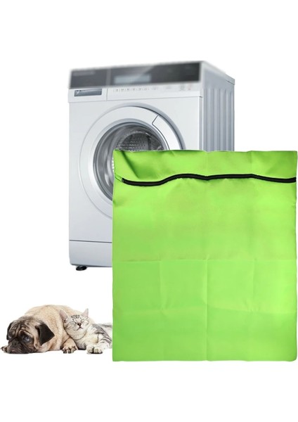 Yeşil Stil L Beden Pet Çamaşır Torbası Yeşil Polyester Büyük Ev Tuvalet Torbası Saç Filtresi Çamaşır Makinesi Yıkama Torbası Köpek Kedi At (Yurt Dışından) fırsatları