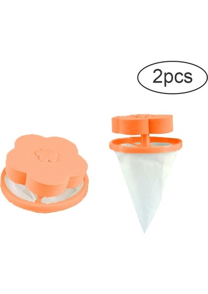 Turuncu 2 Adet Tarzı Yeniden Kullanılabilir Çamaşır Makinesi Yüzen Tüy Bırakma Örgü Tuzak Çanta Saç Yakalayıcı Filtre Net Kılıf Temizleme Topları Çanta Ev Aracı (Yurt Dışından)