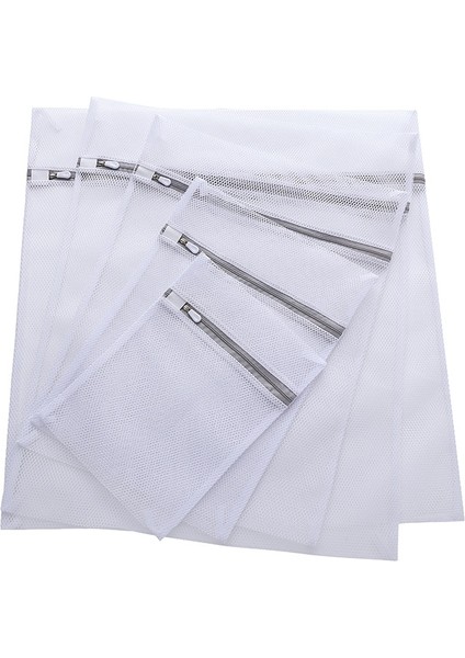 Gümüş Tarzı Fermuarlı File Çamaşır Torbası Polyester Çamaşır Yıkama Torbaları Kaba Net Çamaşır Sepeti Çamaşır Makineleri Için Çamaşır Torbaları Fileli Sutyen Torbası (Yurt Dışından) indirimleri