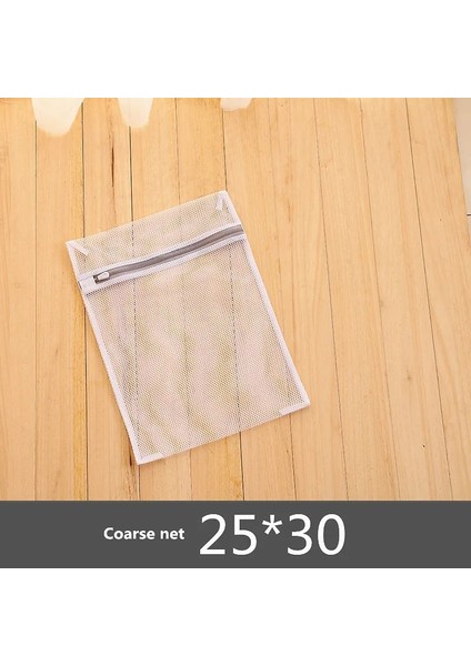 Kaba 25-30CM Tarzı Gri Fermuar Örgü Yıkama Torbaları Ev Çamaşır Makinesi Çantası Çamaşırhane Iç Çamaşırı Sutyen Çorap Kirli Giysiler Organizatör Çamaşır Sepeti (Yurt Dışından)