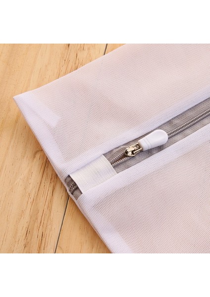 Kaba 25-30CM Tarzı Gri Fermuar Örgü Yıkama Torbaları Ev Çamaşır Makinesi Çantası Çamaşırhane Iç Çamaşırı Sutyen Çorap Kirli Giysiler Organizatör Çamaşır Sepeti (Yurt Dışından)