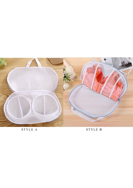 B Pembe Tarzı Örgü Çamaşır Torbası Sutyen Çamaşır Torbası Koruma Iç Çamaşırı Seyahat Organizatörü Sınıflandırılmış Iç Çamaşırı Giysi Temizleme Torbaları (Yurt Dışından) indirimleri