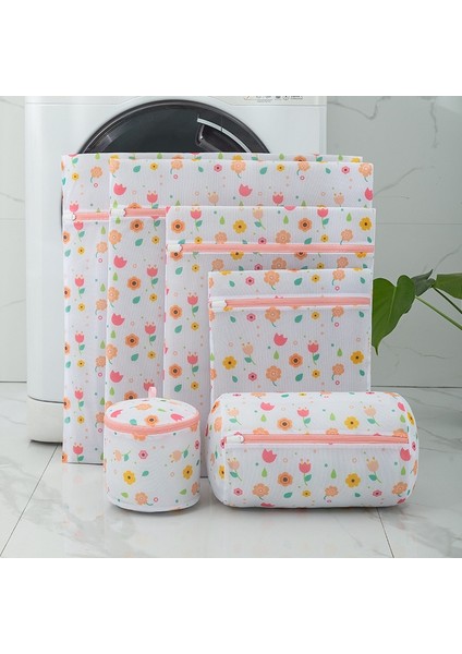 Menekşe Tarzı Çiçek Baskı Fermuarlı Örgü Çamaşır Torbası Polyester Çamaşır Net Çanta Iç Çamaşırı Çorap Çamaşır Makinesi Kılıfı Giysi Sutyen Çantaları (Yurt Dışından) fiyatları