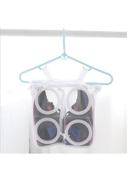 Beyaz Stil Ayakkabı Yıkama Torbası Çamaşır Torbası Kuru Ayakkabı Saklama Çantası Polyester Seyahat Ayakkabı Saklama Torbaları Iç Çorap Sutyen Örgü Çamaşır Torbaları (Yurt Dışından) indirimleri