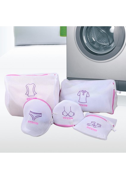 Uzun Kollu Stil Için Çamaşır Sepeti Torbası Ev Kullanımı Makinede Yıkanabilir Örgü Sütyen Iç Çamaşırı Özel Yıkama Torbası Polyester Katlanabilir Nakışlı Çamaşır Torbası (Yurt Dışından)