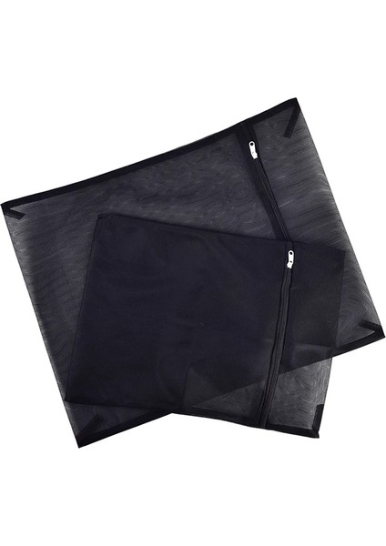 25X30CM Tarzı 1 Adet Elbise Çamaşır Makinesi Çamaşır Torbası Fermuarlı Naylon Örgü Net Sutyen Yıkama Torbası Siyah Yıkama Torbaları (Yurt Dışından)