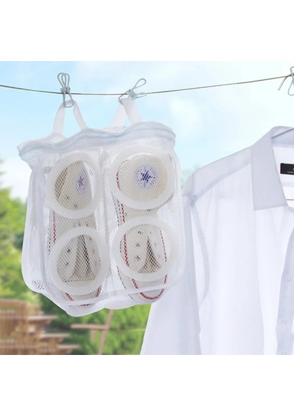 Beyaz Stil 28X24.5X8CM Tembel Ayakkabı Yıkama Torbaı Zip Çamaşır Torbası Kuru Ayakkabı Ev Düzenleyici Örgü Çamaşır Torbası Iç Çamaşırı Sutyen Ayakkabı Havalandırma Kuru Aracı (Yurt Dışından) modelleri
