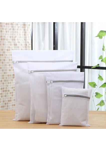 25 x 30 cm Stili Gri Fermuar Örgü Yıkama Torbaları Ev Çamaşır Makinesi Çantası Çamaşırhane Iç Çamaşırı Sutyen Çorap Kirli Giysiler Organizatör Çamaşır Sepeti (Yurt Dışından)