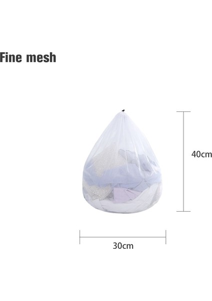 FINE30X40 Stili 4 Adet Büyük Kapasiteli Örgü Çamaşır Yıkama Torbası Giyim Yıkama Bakımı Koruma Ağı Iç Çamaşırı Mont Perde Ipli Çamaşır Sepeti (Yurt Dışından)