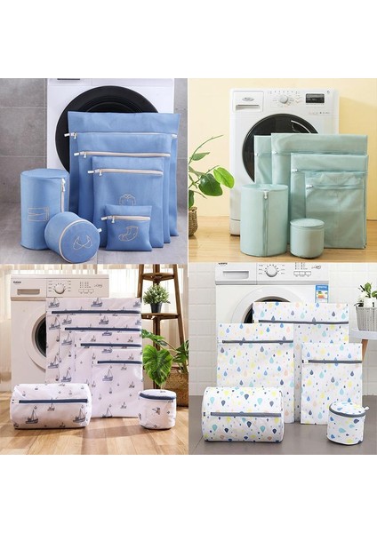 K-6 Parça Set Stili Seyahat Katlanabilir Örgü Çamaşır Torbası, Iç Çamaşır Torbası, Polyester Çamaşır Torbası, Sütyen Çamaşır Torbası Seti (Yurt Dışından)