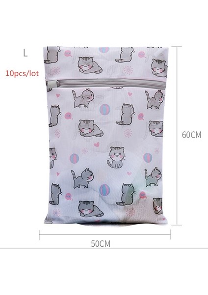 L 50X60CM Stili Sevimli Kedi Desen Giyim Yıkama Torbası Kalınlaşmak Makine Yıkama Örgü Çanta Çamaşır Torbası Iç Çamaşırı Kılıfı Giysi Koruma Ağı Lot (Yurt Dışından) fiyatları