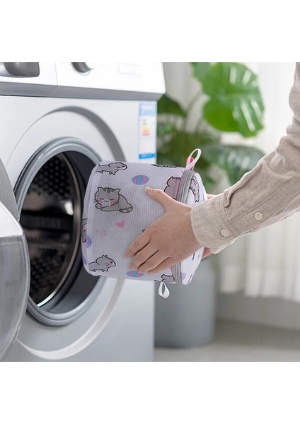 L 50X60CM Stili Sevimli Kedi Desen Giyim Yıkama Torbası Kalınlaşmak Makine Yıkama Örgü Çanta Çamaşır Torbası Iç Çamaşırı Kılıfı Giysi Koruma Ağı Lot (Yurt Dışından) modelleri