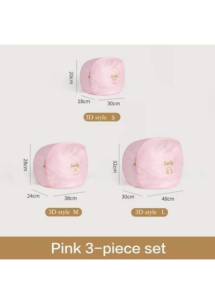 Pembe 3 Parçalı Takım Stili Kirli Giysiler Için Çamaşır Torbası Iç Çamaşırı Sutyen Çorap Makine Yıkama Net Çanta Açık Paket Seyahat Saklama Torbaları Waszakken (Yurt Dışından)