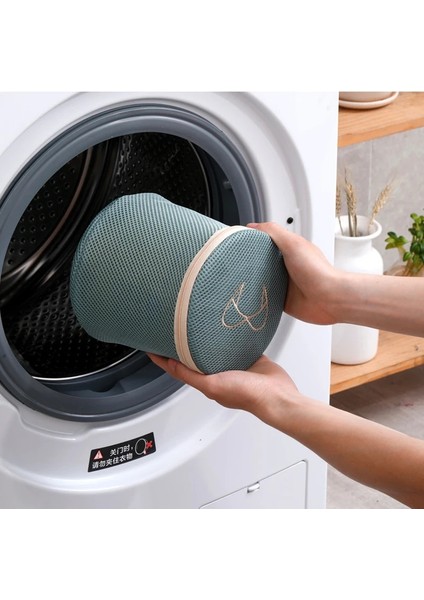 14X16CM Silindir Stili Morandi Nakış Çamaşır Torbası Çamaşır Torbası Iç Çamaşırı Çamaşır Makinesi Torbaları Taşınabilir Giyim Organizatör Çorap Sütyen Çamaşır Sepeti (Yurt Dışından) fırsatları