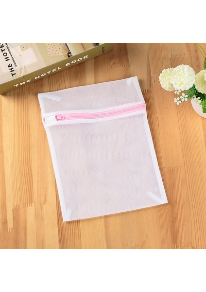 Ordu Yeşili Tarzı Fermuarlı File Çamaşır Torbası Polyester Çamaşır Yıkama Torbaları Kaba Net Çamaşır Sepeti Çamaşır Makineleri Için Çamaşır Torbaları Fileli Sutyen Torbası (Yurt Dışından)