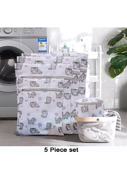 E-5 Parça Set Stili Seyahat Katlanabilir Örgü Çamaşır Torbası, Iç Çamaşır Torbası, Polyester Çamaşır Torbası, Sütyen Çamaşır Torbası Seti (Yurt Dışından) fiyatları