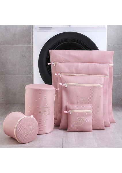 Xl 40-50CM Stili Yeni Stil Sutyen Pembe Nakış Çamaşır Torbası Yıkama Için Katlanabilir Örgü Seyahat Iç Çamaşırı Saklama Çantası (Yurt Dışından) modelleri