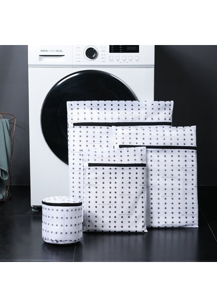 Nokta S 30X40CM Stili Renkli Taş Stil Fermuarlı Örgü Çamaşır Torbası Polyester Çamaşır Net Çanta Iç Çamaşırı Çorap Çamaşır Makinesi Kılıfı Giysi Sutyen Çantaları (Yurt Dışından)