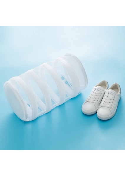 No.2 Tarzı Çamaşır Torbası Ayakkabı Ev Organizatör Çanta Örgü Çamaşır Ayakkabıı Çanta Iç Çamaşırı Sutyen Ayakkabı Havalandırma Kuru Alet Taşınabilir Çamaşır Yıkama Torbaı (Yurt Dışından)