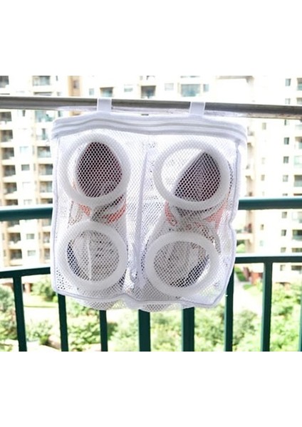 No.2 Tarzı Çamaşır Torbası Ayakkabı Ev Organizatör Çanta Örgü Çamaşır Ayakkabıı Çanta Iç Çamaşırı Sutyen Ayakkabı Havalandırma Kuru Alet Taşınabilir Çamaşır Yıkama Torbaı (Yurt Dışından) indirimleri